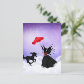 Tanzmärchen mit Einhorn Postkarte (Stehend Vorderseite)