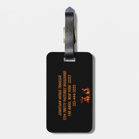 Tanzmarke Gepäckanhänger (Rückseite vertikal)