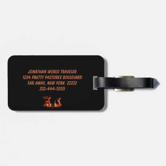 Tanzmarke Gepäckanhänger (Rückseite horizontal)