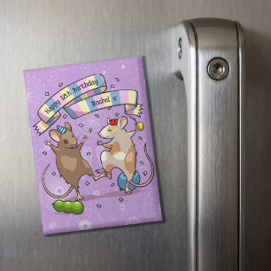 Tanzmäuse Name & Alter Alles Gute zum Geburtstag P Magnet