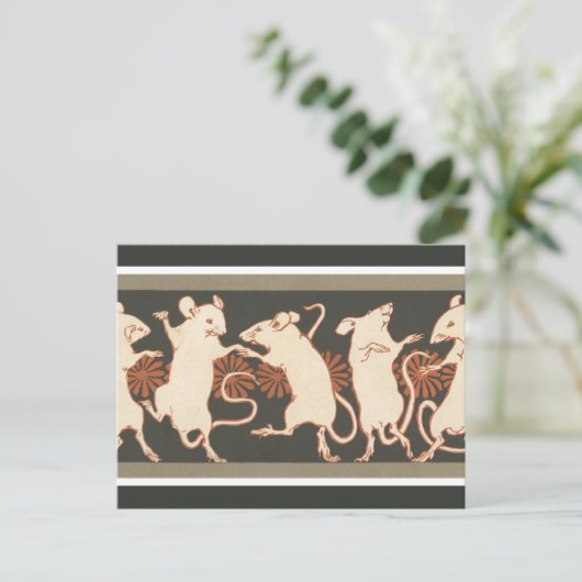 Tanzmäuse Postkarte (Stehend Vorderseite)
