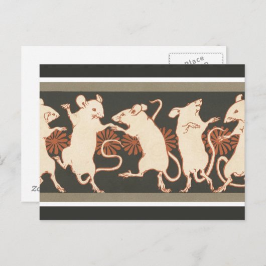 Tanzmäuse Postkarte (Vorne/Hinten)