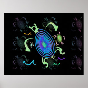 Tanzmeerschildkröten-Plakate Poster