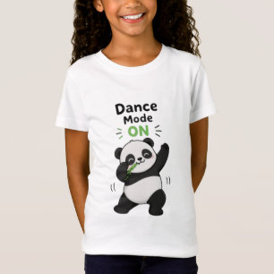 Tanzmodus AN Süße Panda-Mädchen T-Shirt Lustiges T