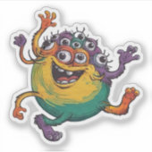 Tanzmonster Aufkleber (Vorderseite)