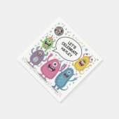 Tanzmonster Party Kindergeburtstag Design Serviette (Ecke)