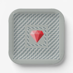 Tanzmotiv Optische Täuschung Rubis Pappteller