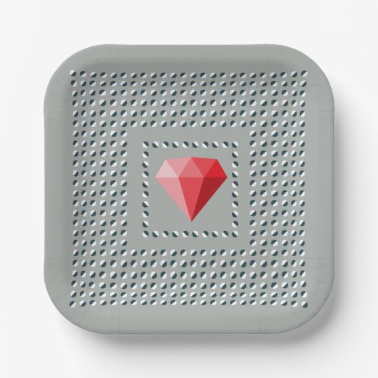 Tanzmotiv Optische Täuschung Rubis Pappteller (Vorderseite)