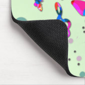 Tanzmusik auf Grün Mousepad (Ecke)