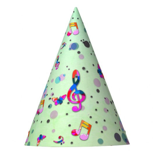 Tanzmusik auf Grün Partyhütchen (Vorderseite)