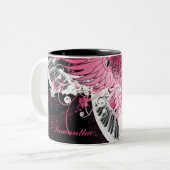 Tanzmusik-Disco-Ball-Glaskaffee-Tassen-Schale Zweifarbige Tasse (Vorderseite Links)