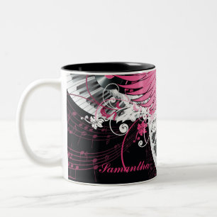 Tanzmusik-Disco-Ball-Glaskaffee-Tassen-Schale Zweifarbige Tasse