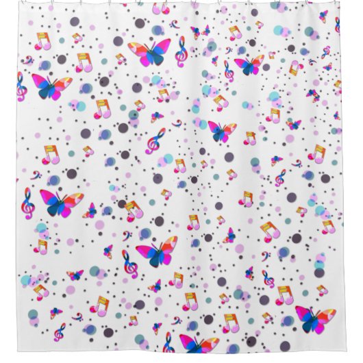 Tanzmusik Duschvorhang (Vorderseite)