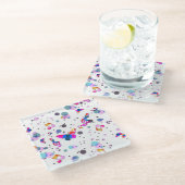 Tanzmusik Glasuntersetzer (Schrägansicht)