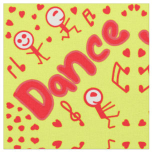 Tanzmuster gelb stoff