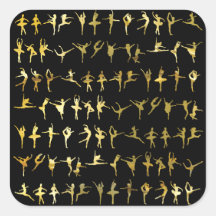 Tanzmuster (Gold) - Tanz, Ballett, Yoga