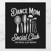 Tanzmutter Social Club Mami Weinetikett (Einzelnes Label)