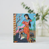 Tanznymph und Poet-Postkarte Postkarte (Stehend Vorderseite)
