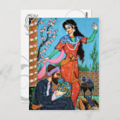 Tanznymph und Poet-Postkarte Postkarte (Vorne/Hinten)