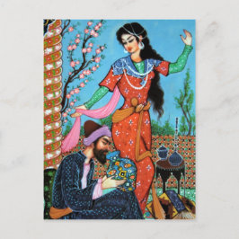 Tanznymph und Poet-Postkarte Postkarte