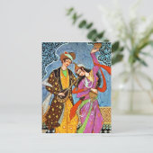 Tanznymphe und Musikerpostkarte Postkarte (Stehend Vorderseite)