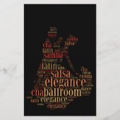 Tanzpaar als Wörter Cloud-Design Flyer (Vorne)