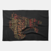Tanzpaar als Wörter Cloud-Design Geschirrtuch (Horizontal)