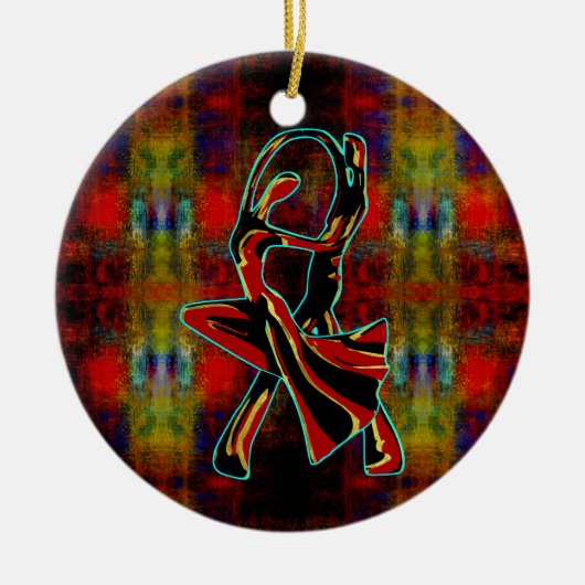 Tanzpaar Keramik Ornament (Vorne)