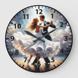Tanzpaare beim Ballsaal Swingtanz Große Wanduhr