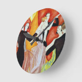 Tanzpaare der 20er Jahre Runde Wanduhr (Winkel)