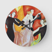 Tanzpaare der 20er Jahre Runde Wanduhr (Vorderseite)