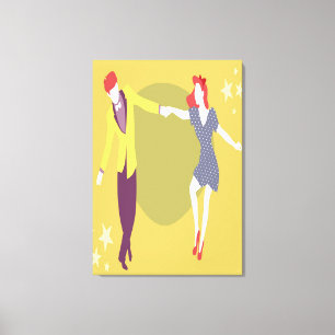 Tanzpaare in Liebe Leinwanddruck