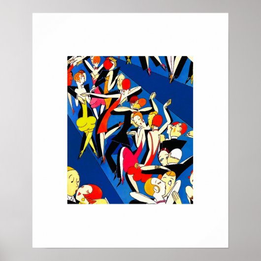 Tanzpaare Vintag Art Déco Poster (Vorne)