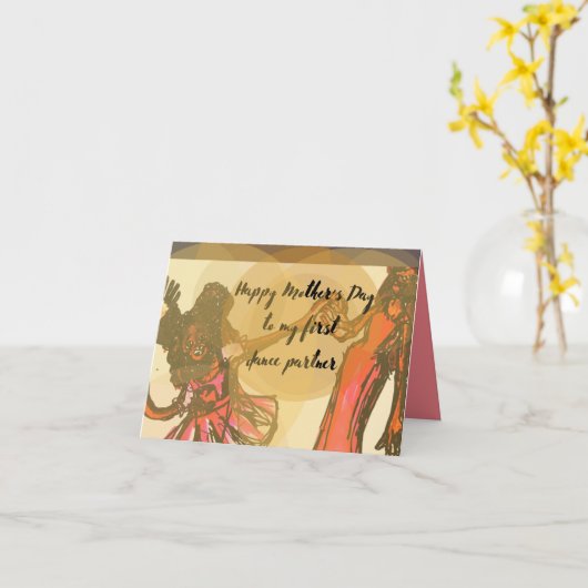 Tanzpartner für Mutter und Mutter Karte (Gelbe Blume)