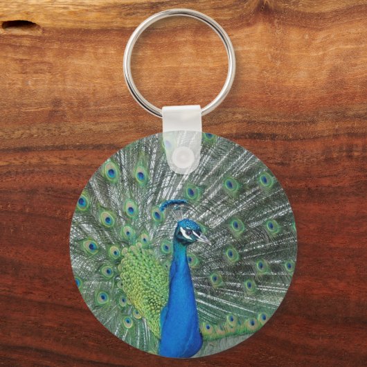 Tanzpfau Schlüsselanhänger (Vorderseite)