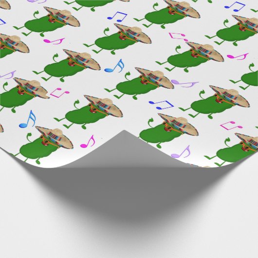 Tanzpfeife mit Sombrero Geschenkpapier (Ecke)