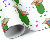 Tanzpfeife mit Sombrero Geschenkpapier (Rolleneckpunkt)