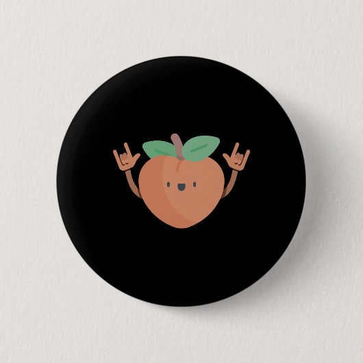 Tanzpfirsich Funny Dance Fruit Dancer Grafisches T Button (Vorderseite)