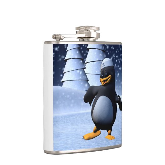 Tanzpinguin Flachmann (Rechts)