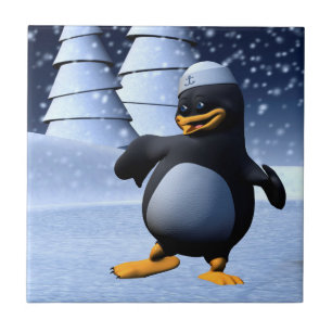 Tanzpinguin Fliese