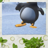 Tanzpinguin Geschirrtuch (Gefaltet)