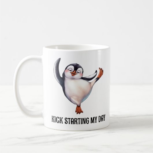 Tanzpinguin Kaffeetasse (Links)