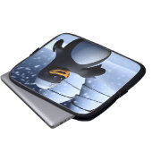 Tanzpinguin Laptopschutzhülle (Vorne Knopf)