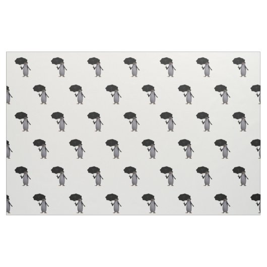 Tanzpinguin mit Schirm Stoff (Fat Quarter (45,7 x 55,9 cm))