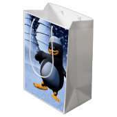 Tanzpinguin Mittlere Geschenktüte (Rückseite Schrägansicht)