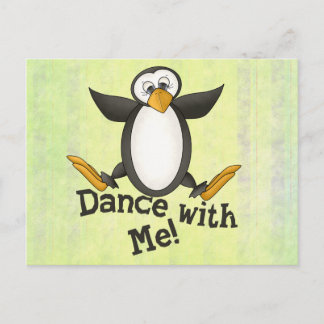 Tanzpinguin Postkarte