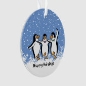 Tanzpinguine Design Akrylic Ornament (Vorderseite)