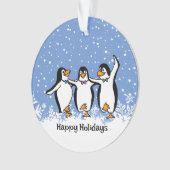 Tanzpinguine Design Akrylic Ornament (Vorderseite)
