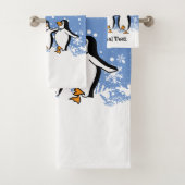 Tanzpinguine Design Badhandtuch Set (Insitu)