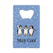 Tanzpinguine Design Flaschenöffner (Vorderseite)